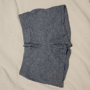 LOFT - Linen Blue Shorts - Size 00